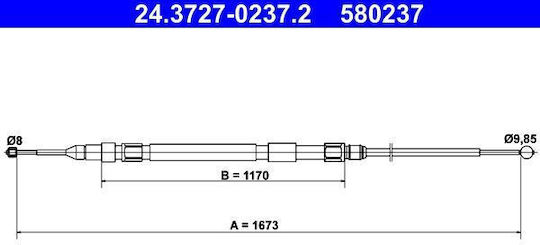 Handbrake Cable Bmw 5 E60 Ate 24372702372