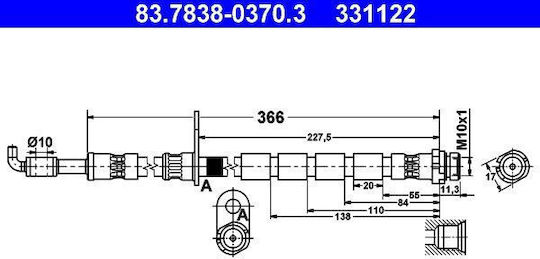 Brake Hose Ford Fiesta Vi Ate 83783803703
