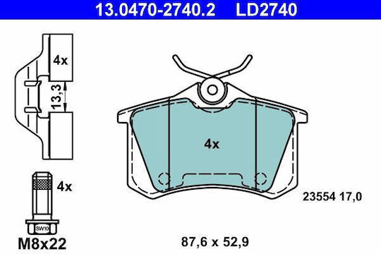 Placute de frana Citroen C3 II Ate 13047027402