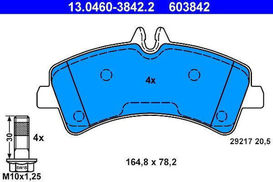Mercedes-benz Sprinter 4 6-t Body Brake Pads 906 Ate 13046038422
