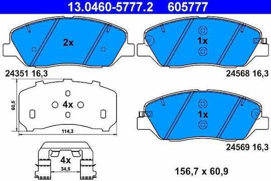 Hyundai Grand Santa F� Ate Brake Pads 13046057772