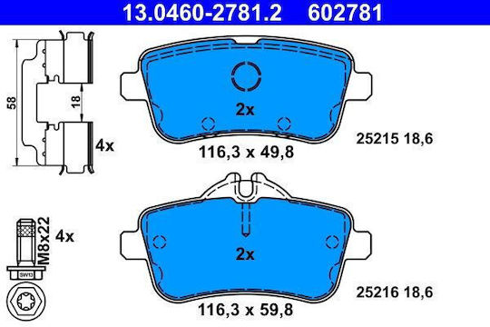 Placute de frana Mercedes-benz Gle W166 Ate 13046027812