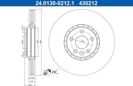 Disc de frână Volvo Xc60 Ate 24013002121