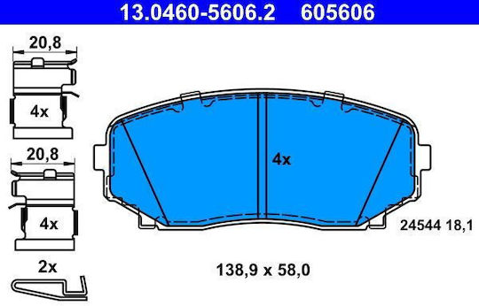 Bremsbeläge Mazda Cx-7 Er Ate 13046056062