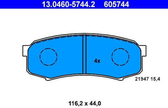Brake Pads Mitsubishi Pajero Iv V8 W V9 W Ate 13046057442