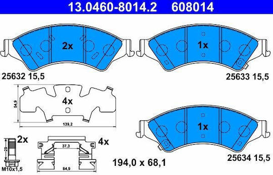 Brake Pads Ford Ranger Tke Ate 13046080142