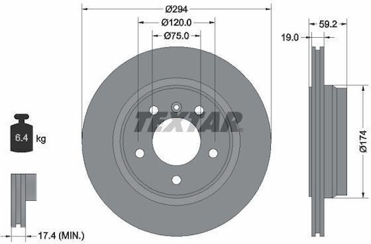 Textar Bremsscheibe 92097303