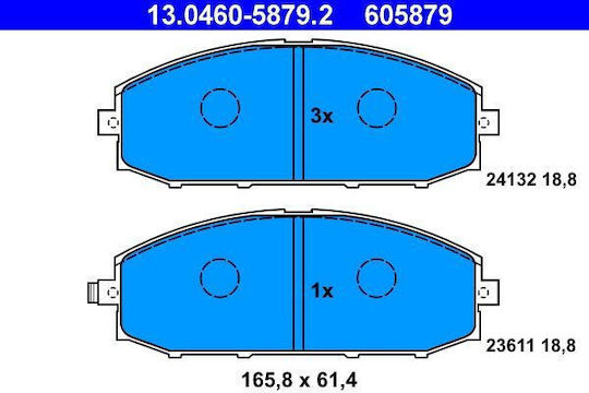 Placute de frana Nissan Patrol Gr V Wagon Y61 Ate 13046058792
