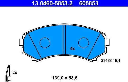 Brake Pads Mitsubishi Grandis Na W Ate 13046058532