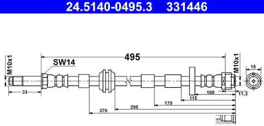 Furtun de frână Audi A8 4h Ate 24514004953