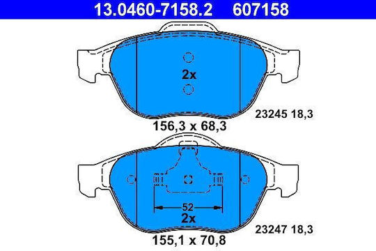 Brake Pads Renault Laguna Ii Bg0 1 Ate 13046071582