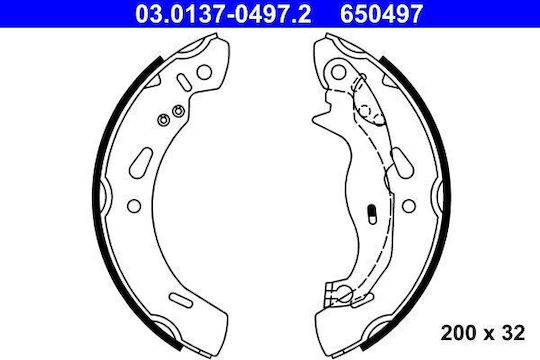 Set Plăcuțe de frână Ford Fiesta Vi Ate 03013704972