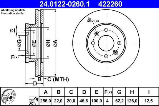 Hyundai Accent III MC ATE 24012202601 Bremsscheibe