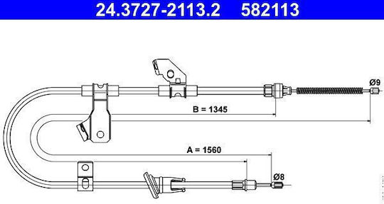 Hand Brake Cable Mitsubishi Colt Vi Z3 A Z2 A Ate 24372721132