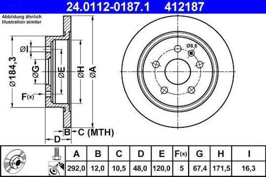 Opel Insignia Ate Brake Disc 24011201871
