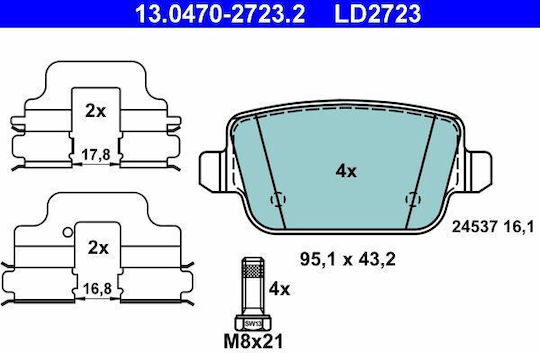 Brake Pads Ford Focus Ii Da Ate 13047027232