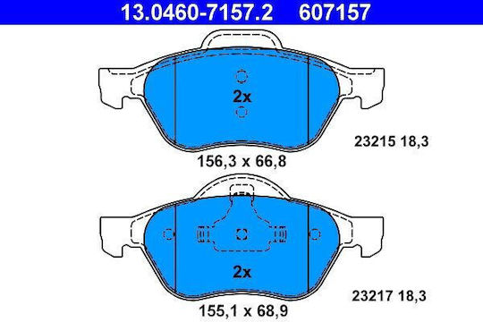 Brake Pads Renault Laguna Ii Bg0 1 Ate 13046071572