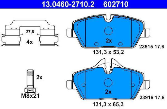 Bmw 1 E81 Ate 13046027102 Спирачни накладки