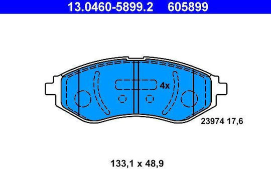 Chevrolet Aveo Hatchback T250 T255 Ate Brake Pads 13046058992