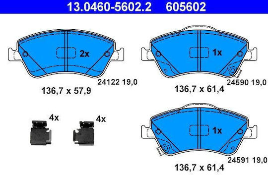 Placute de frana Toyota Auris Nre15 Zze15 Ade15 Zre15 Nde15 Ate 13046056022