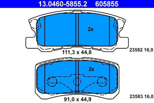 Brake Pads Chrysler Sebring Cabriolet Js Ate 13046058552