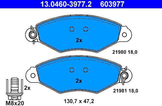Citroen Xsara N1 Bremsbeläge Ate 13046039772