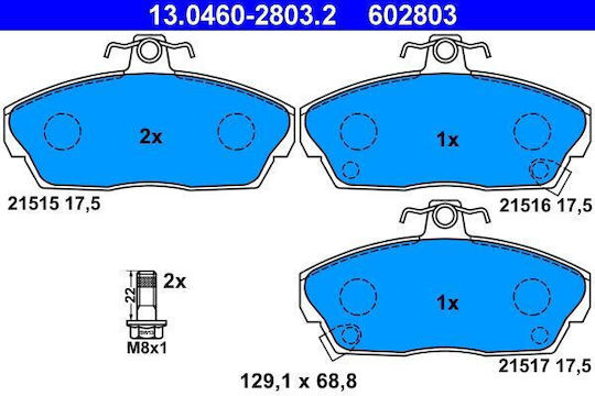Placute de frână Honda Civic Vi Aerodeck Mb Mc Ate 13046028032