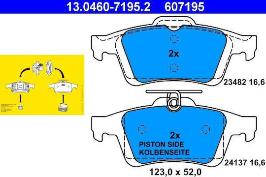 Rear Brake Pad Set Ford Focus 13.0460-7195.2