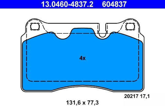 Brake Pads Land Rover Range Rover Iii Lm Ate 13046048372