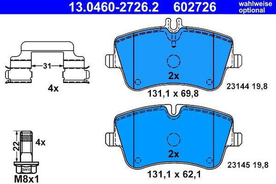 Brake Pads Mercedes-benz C-class W203 Ate 13046027262