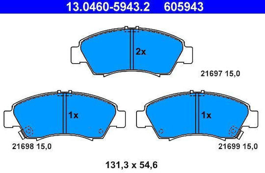 Bremsbeläge Honda Civic V Hatchback Eg Ate 13046059432