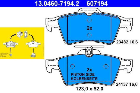 Brake Pads Ford Tourneo Connect Ate 13046071942