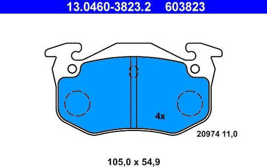 Brake Pads Citroen Saxo S0 S1 Ate 13046038232