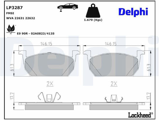 Delphi Σετ Τακάκια για Bentley Continental