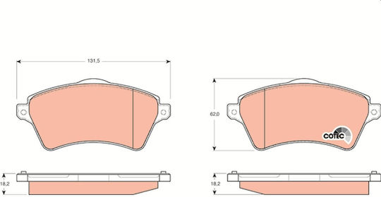 Front Brake Pad Set Caliper Guide Bolt Supplements Land Rover Freelander I 1.8 2.0d 2.5 02.98-10.06 Trw Automotive