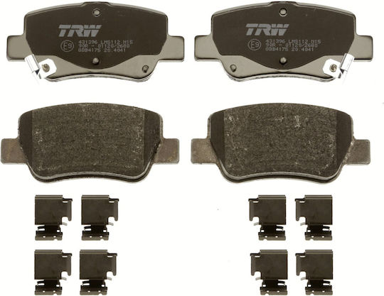 Trw Rear Brake Pad Set Toyota Avensis 1.6-2.2d 11.08-10.18 Height 49.9mm Width 109.0mm Thickness 16.5mm