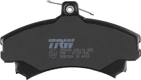 Front Brake Pad Set Accessories Trw Automotive Mitsubishi Colt Czc Vi Forfour 1.1-1.5d 72.7x130x17.3 Mm
