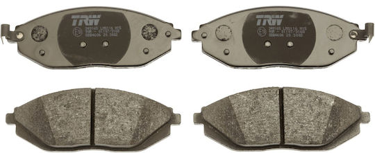 Front Brake Pads Set Trw Automotive Chevrolet Spark Daewoo Matiz 0.8-electric 09.98 Height 49mm Width 133.2mm Thickness 17.5mm Wear Sensor Yes