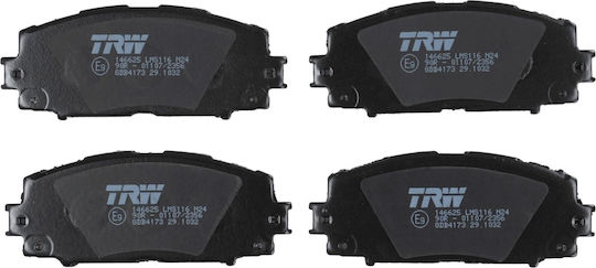 Trw Front Brake Disc Pads Set Toyota Yaris 1.3 1.5 1.5h 08.05 Height 49.6mm Width 122.7mm Thickness 15.5mm