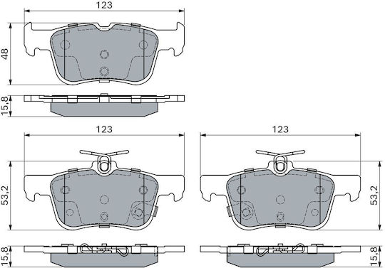 Bosch Brake Pad for Ford Focus / Galaxy / Kuga / Mondeo / S-Max / Edge / Fusion