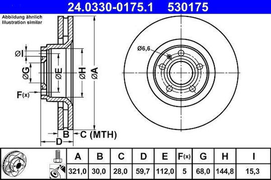 Brake Disc Audi A6 4f2 C6 Ate 24033001751