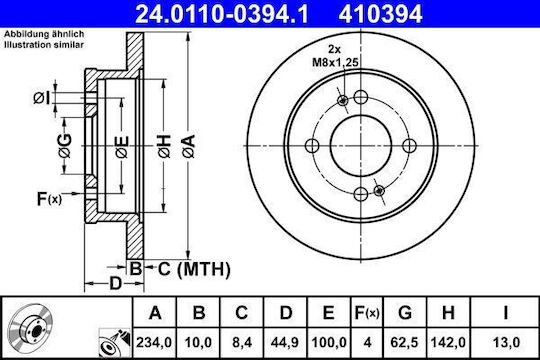 Hyundai I10 Ia Brake Disc Ate 24011003941
