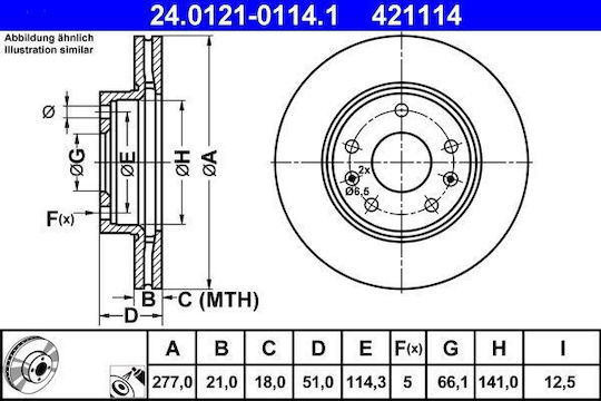 Land Rover Freelander Ln Brake Disc Ate 24012101141