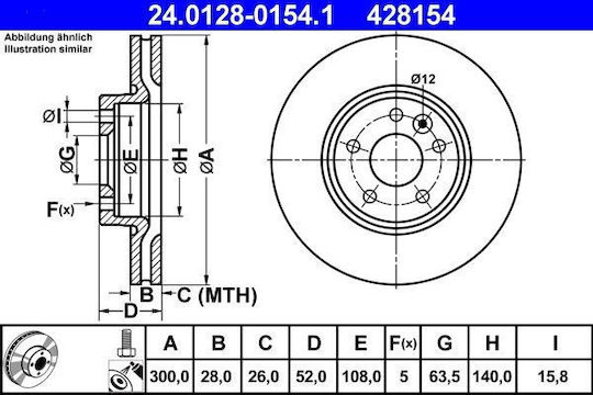 Bremsenscheibe Ford Galaxy Wa6 Ate 24012801541