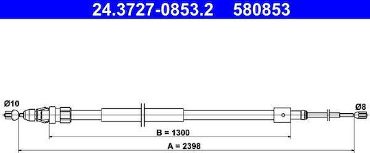 Cablu de frână de mână Citroen Berlingo B9 Ate 24372708532