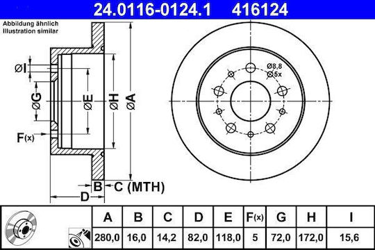 Brake Disc Citroen Jumper Bus Ate 24011601241