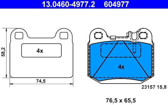Mercedes-benz M-class W163 Brake Pads Ate 13046049772