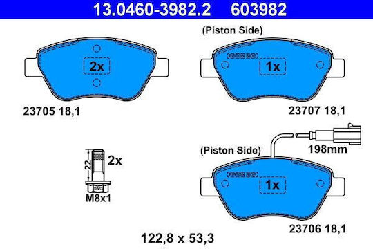 Накладки за спирачки Fiat Bravo II 198 Ate 13046039822