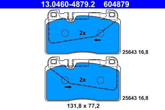 Bremsbeläge Audi A7 Sportback 4GA 4GF ATE 13046048792