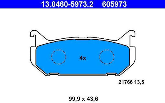 Brake Pads Mazda Mx-6 Ge Ate 13046059732